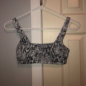NWOT snakeskin swimsuit top